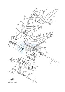 MT07A MT-07 ABS 700 (1XB5 1XB7) drawing REAR ARM