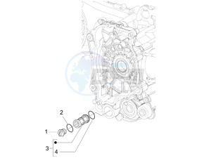 Sprint 50 4T 4V (NAFTA) drawing Flywheel magneto cover - Oil filter