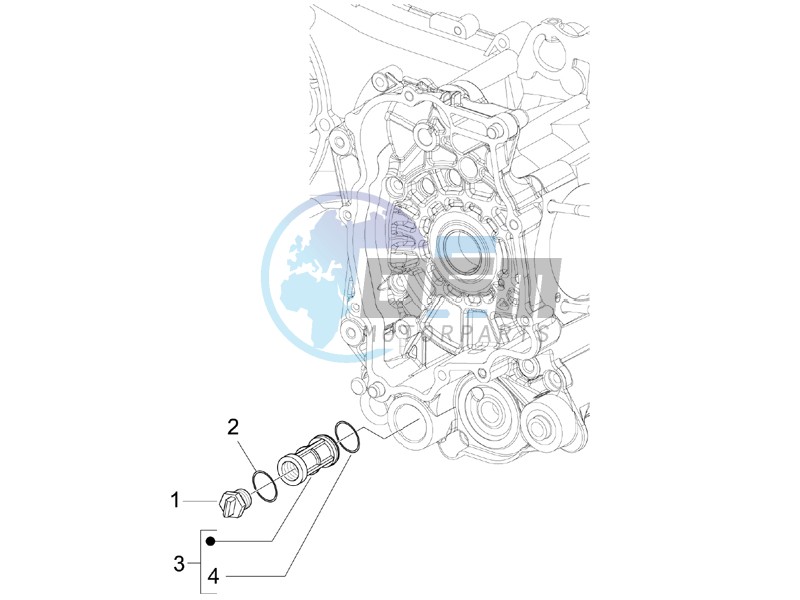 Flywheel magneto cover - Oil filter