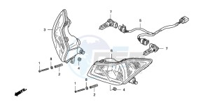 TRX420TE FOURTRAX ES drawing HEADLIGHT