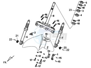 SYMPHONY 125 drawing FRONT FENDER / FRONT FORK/ STEERING HEAD BEARING