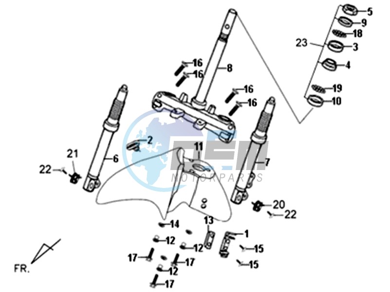 FRONT FENDER / FRONT FORK/ STEERING HEAD BEARING