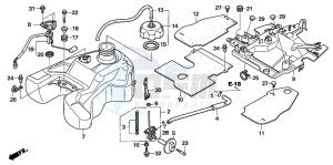 TRX500FE drawing FUEL TANK