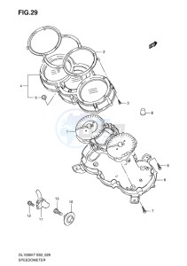 DL 1000 V-STROM EU-UK drawing SPEEDOMETER