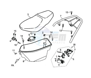 SYMPLY 150 drawing HELMET BOX