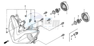 CBR600F4 drawing HEADLIGHT (2)