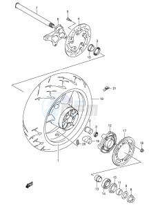 GSX-R1000 (E2) drawing REAR WHEEL