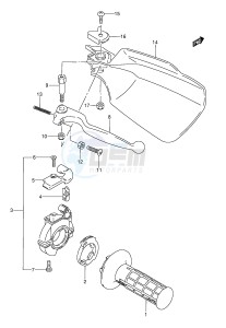 RMX250 (E1) drawing RIGHT KNUCKLE COVER (MODEL N S T)