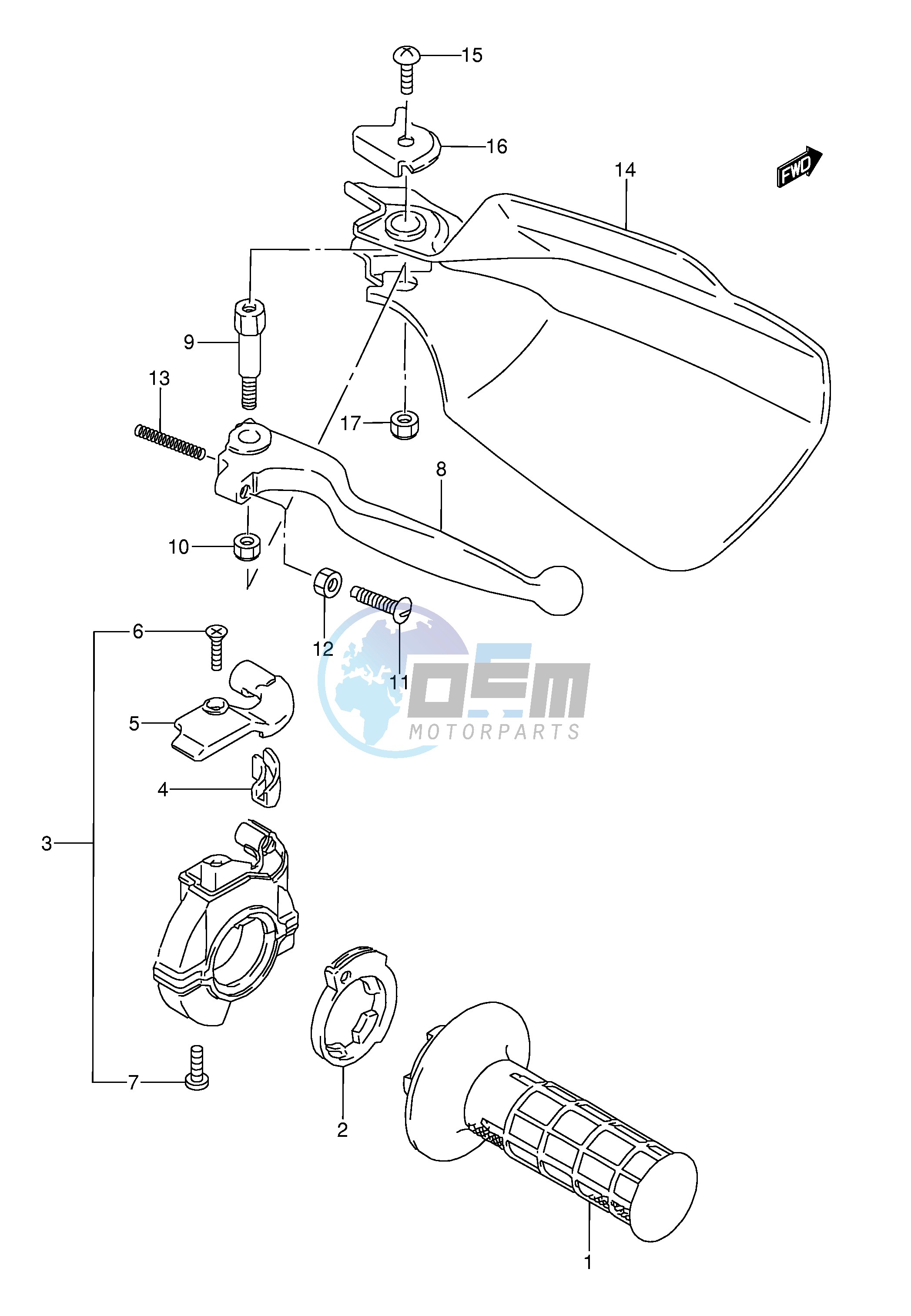 RIGHT KNUCKLE COVER (MODEL N S T)