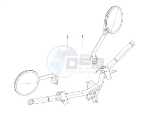 LIBERTY 50 CORPORATE NO ABS E4 (EMEA) drawing Driving mirror/s