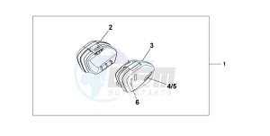 CBF1000A drawing 33 LITRE PANNIER SET PEARL AMBER YELLOW