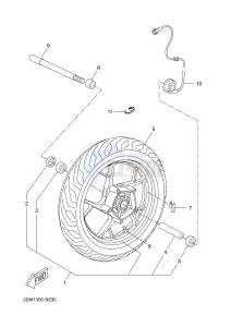 YP125R X-MAX125 X-MAX (2DM5 2DM5) drawing FRONT WHEEL