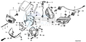 SH125DH UK - (E) drawing AIR CLEANER