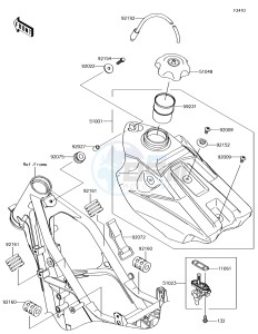 KX85 KX85CGF EU drawing Fuel Tank