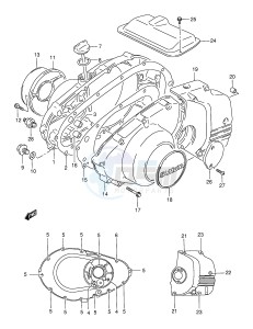 GS500E (E2) drawing CRANKCASE COVER