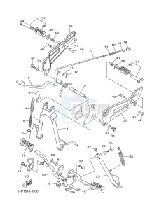 YBR125ESD (51P3) drawing STAND & FOOTREST