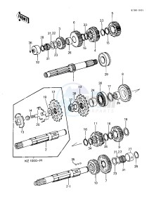 KZ 1000 P [POLICE 1000] (P1-P5) [POLICE 1000] drawing TRANSMISSION