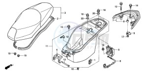 SES150 125 drawing SEAT/LUGGAGE BOX