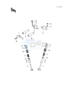 KLT 200 C [KLT200] (C1) | DIFFIRENTIAL AXLE [KLT200] drawing ROCKER ARMS_VALVES -- 83 KLT200-C1- -