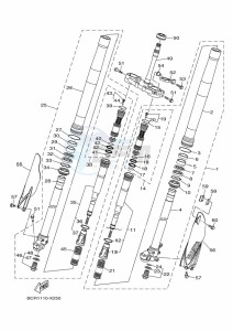 YZ125 (B4XJ) drawing FRONT FORK