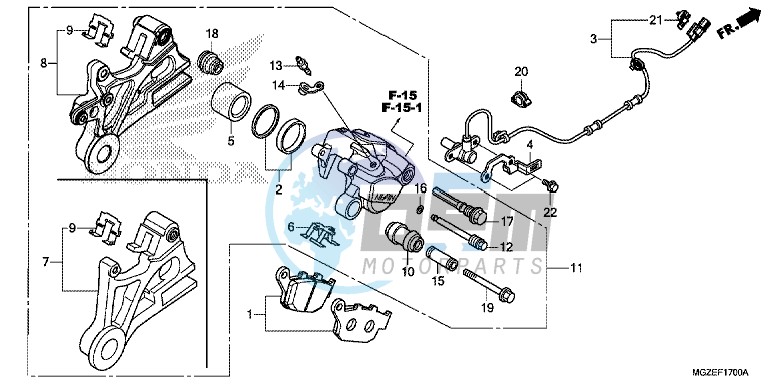 REAR BRAKE CALIPER