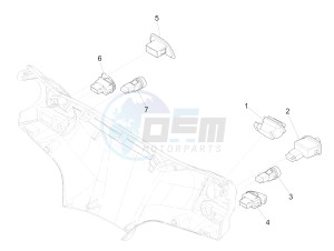 Liberty 50 iGet 4T 3V 25kmh (EMEA) drawing Selectors - Switches - Buttons