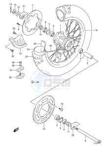 RMX250 (E28) drawing REAR WHEEL