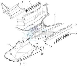 NRG 50 power DD drawing Footboard - spoiler