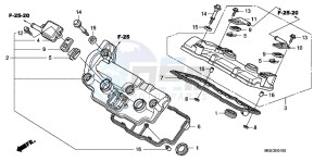 VFR1200FDD VFR1200F Dual Clutch UK - (E) drawing CYLINDER HEAD COVER