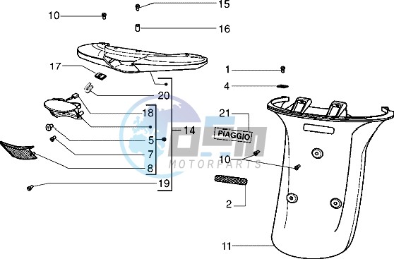 Rear tail lamp - Rear guard