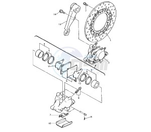 YZF SP 750 drawing REAR BRAKE CALIPER