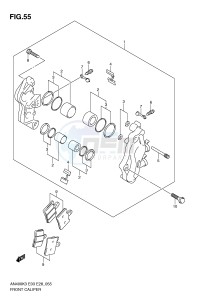 AN400 (E3-E28) Burgman drawing FRONT CALIPER