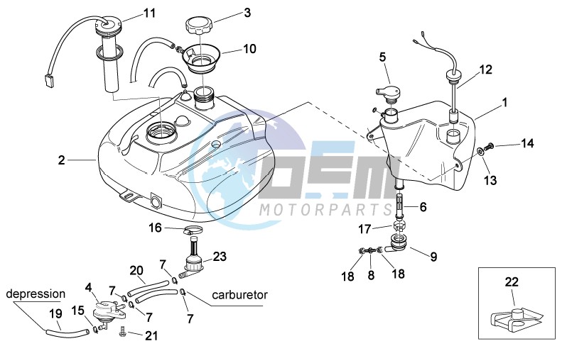 Oil and fuel tank