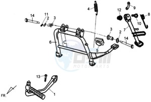 CELLO 50 drawing CENTRAL STAND -SIDE STAND- KICKSTARTER PEDAL