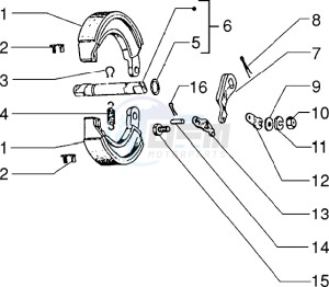 PX 150 E drawing Rear brake jaws