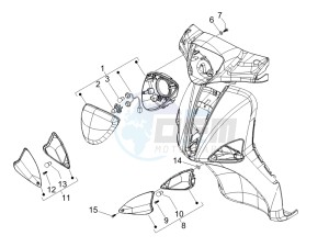 Liberty 125 4t Delivery e3 Single drawing Head lamp - Turn signal lamps