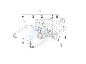 GTV 125 4T (Euro 3) UK drawing Rear luggage rack