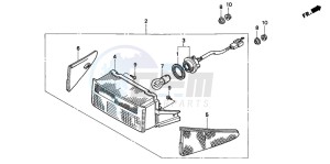 CB250 drawing TAILLIGHT