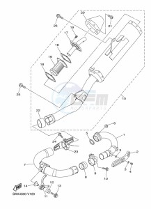 WR250F (BAK9) drawing EXHAUST