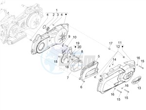 MP3 300 HPE (EMEA, APAC) drawing Crankcase cover - Crankcase cooling