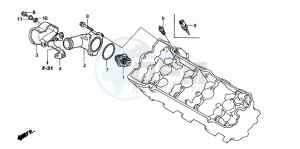 CB600F CB600F drawing THERMOSTAT