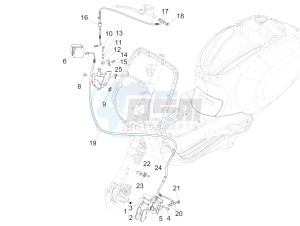 SPRINT 150 4T 3V IE ABS E3 (NAFTA) drawing Brakes pipes - Calipers (ABS)