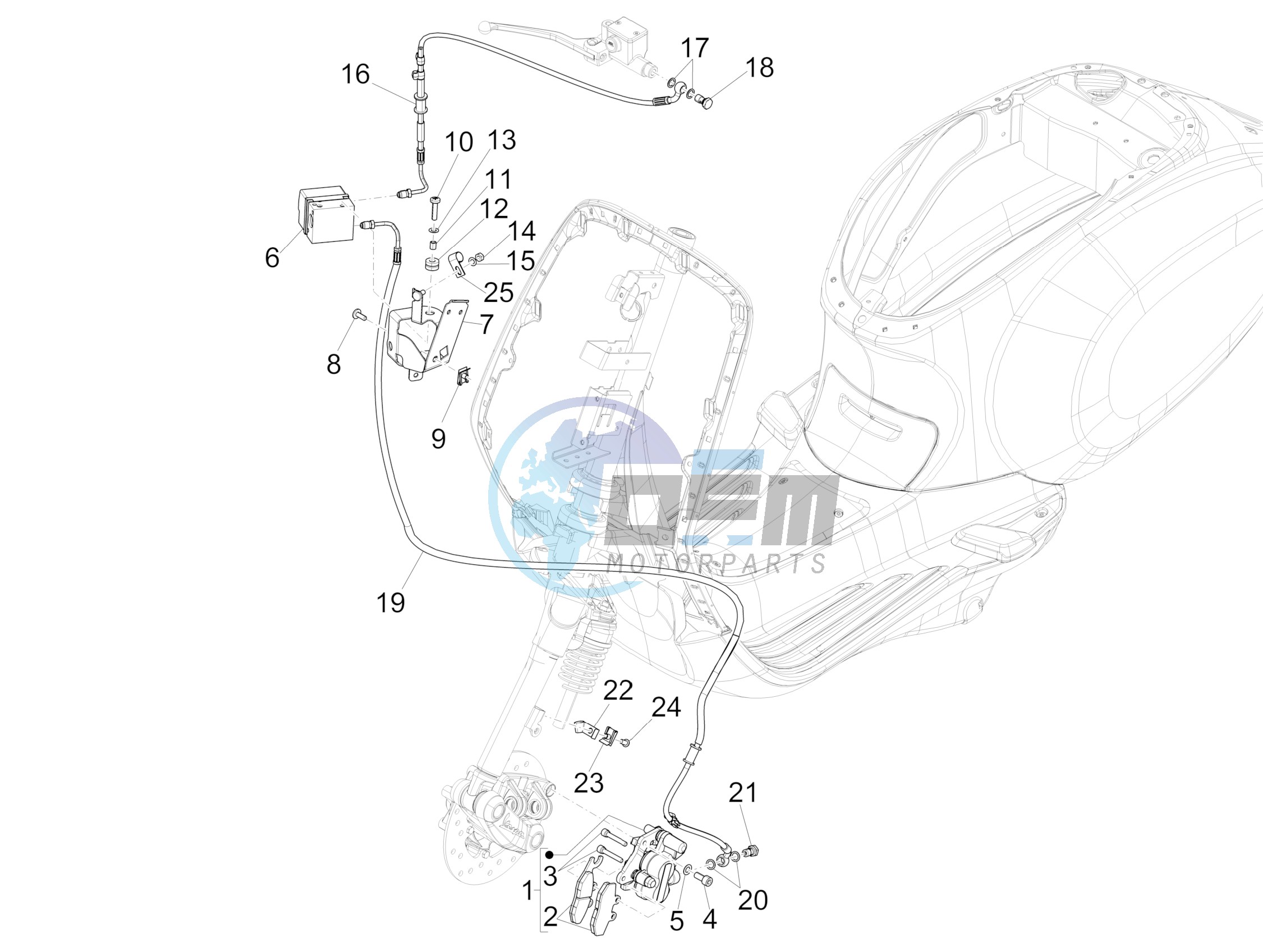 Brakes pipes - Calipers (ABS)