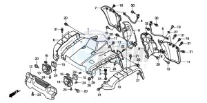 TRX450FE drawing FRONT FENDER (TRX450FM)