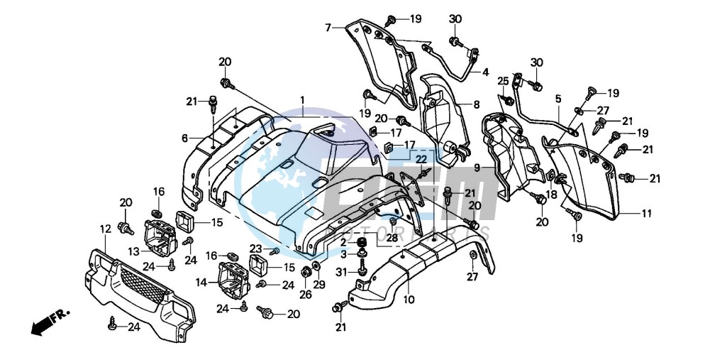 FRONT FENDER (TRX450FM)