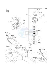 KLX 140 A [KLX140] (A8F-A9FA) A8F drawing REAR MASTER CYLINDER