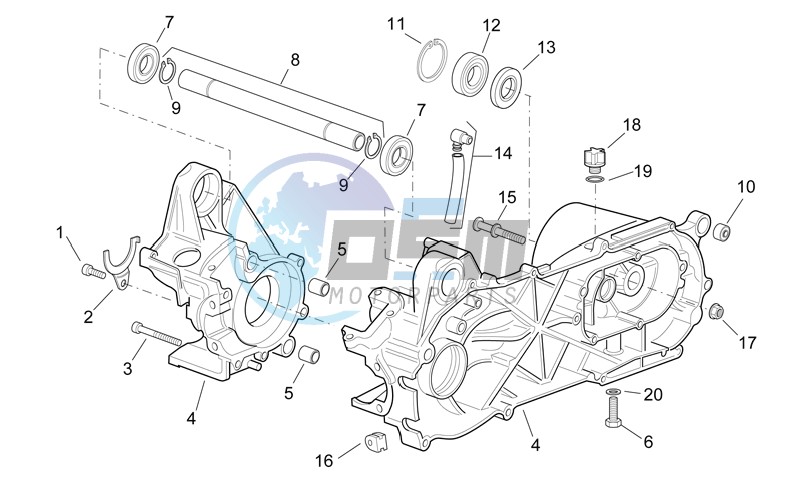 Central crank - Case set