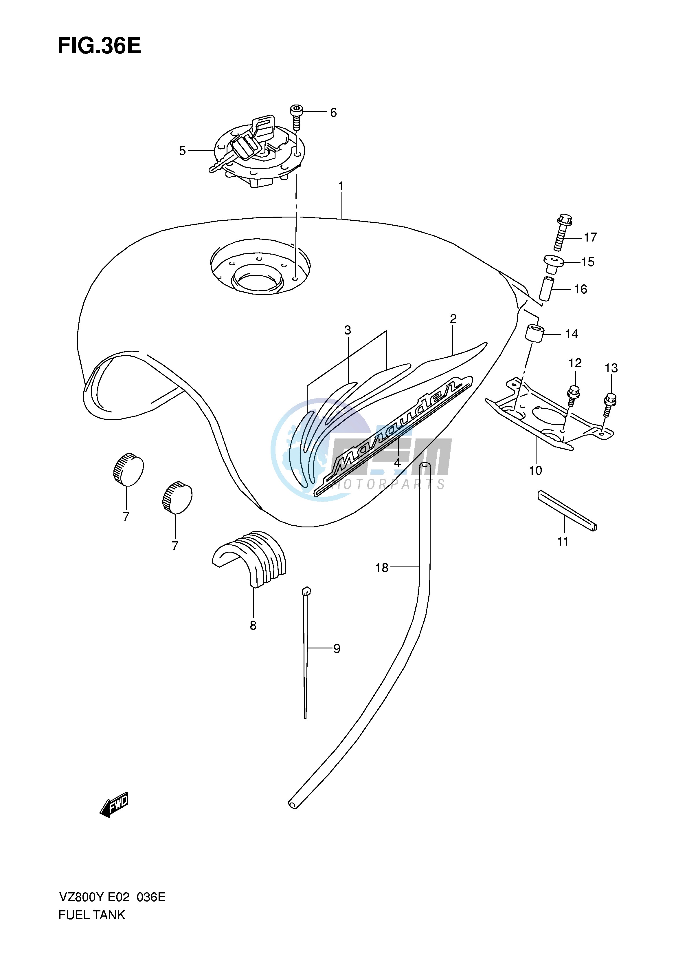 FUEL TANK (MODEL K1)