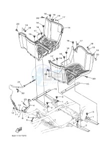 YFM450FWB YFM45KDXJ KODIAK 450 (BJ53) drawing STAND & FOOTREST