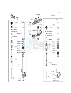 VERSYS 1000 KLZ1000BFF FR GB XX (EU ME A(FRICA) drawing Front Fork